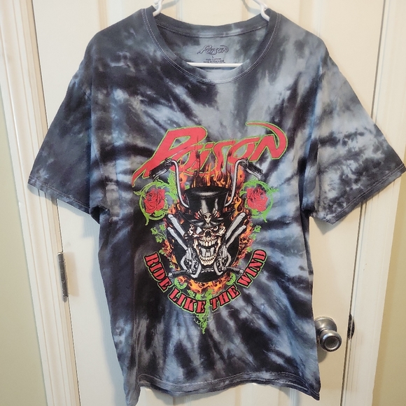 Sold Poison Ride Like The Wind Rock Band Concert Unisex T-Shirt Large Tie Dye - Picture 5 of 10